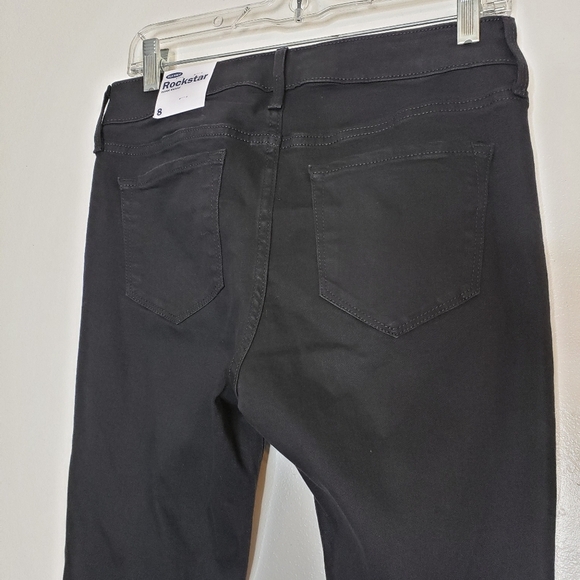 NEW Old Navy Rockstar Super Skinny Jeans Black Knees Distressed Womens Summer - Picture 11 of 16